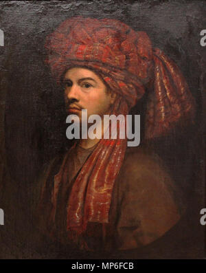 Self-portrait with turban 1655-60. 1249 Wallerant Vaillant - Selbstbildnis mit Turban Banque D'Images