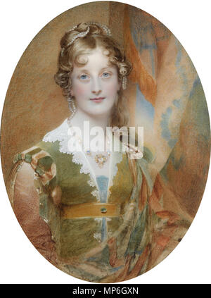 Jane Digby, Dame Ellenborough (1807-1881) *16,4 cm de haut Jane Digby, Dame Ellenborough, par William Charles Ross 706 Jane Digby, Dame Ellenborough, par William Charles Ross Banque D'Images