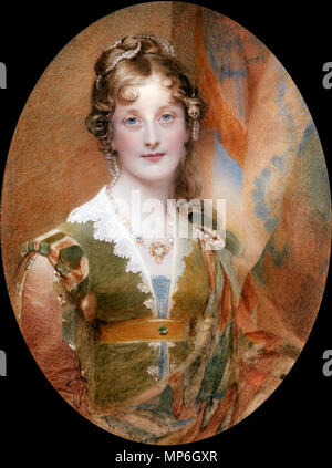 Jane Digby, Dame Ellenborough (1807-1881) *16,4 cm de haut Jane Digby, Dame Ellenborough, par William Charles Ross 788 Dame Ellenborough (Ross) Banque D'Images