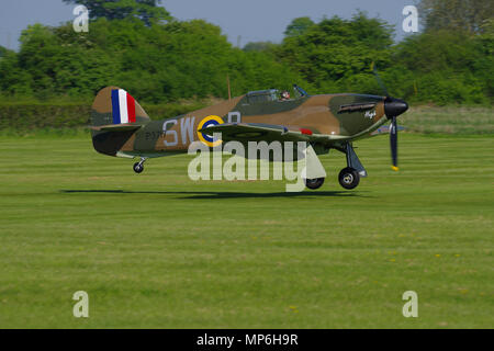 Hawker Hurricane Mk 1, P3717, G-HITT, Shuttleworth Collection, ancien gardien, Bedfordshire, Banque D'Images