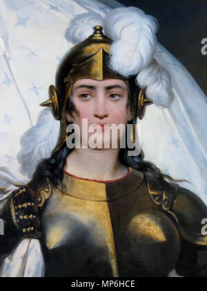 Français : Jean d'Arc (avant 1843) detalle. 904 Monvoisin, Raymond - Juana de Arco -ost 142x101 f06 PVergara det Banque D'Images