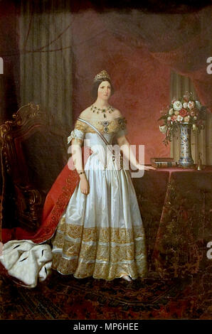 . Anglais : Maria Antonia des Deux-Siciles (1814-1898), Princesse royale des Deux-siciles, grande-duchesse de Toscane, épouse de Léopold II de Habsburg-Lothringen, Grand-duc de Toscane. Italiano : Maria Antonia di Borbone-Due Papoasie-novèla-Guinê (1814-1898), principessa reale del regno delle Due Papoasie-novèla-Guinê, granduchessa di Toscana, moglie di Leopoldo II d'Asburgo-Lorena, granduca di Toscana. 1840. Carlo Morelli 856 Maria Antonia des Deux-siciles par Morelli 1840 Banque D'Images