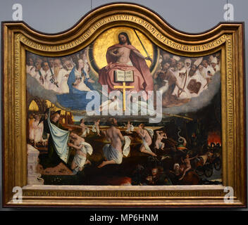 Jugement dernier. Anglais : Jugement dernier par Jan Provoost, huile sur panneau, 1525. Musée Groeninge à Bruges. . Vers 1525. Vassil 700 Jan Provoost Jugement Dernier Groeningemuseum 01052015 1 Banque D'Images