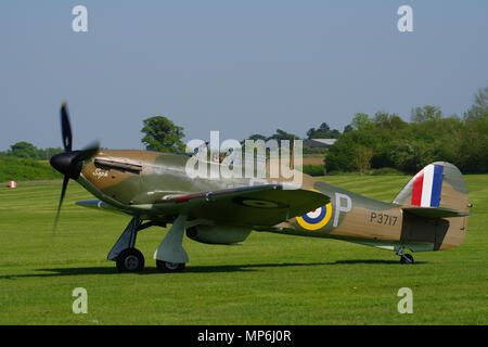 Hawker Hurricane Mk 1, P3717, G-HITT, Shuttleworth Collection, ancien gardien, Bedfordshire, Banque D'Images