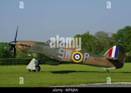 Hawker Hurricane Mk 1, P3717, G-HITT, Shuttleworth Collection, ancien gardien, Bedfordshire, Banque D'Images