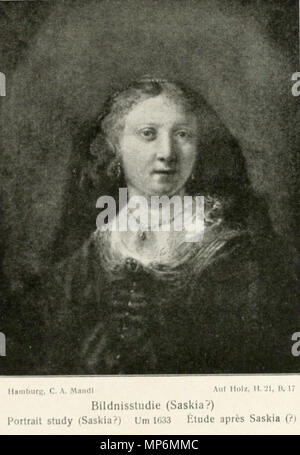 Anglais : Saskia circa 1633. 1049 - Rembrandt Saskia Banque D'Images