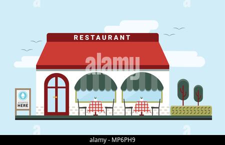 Restaurant avec ethereum paiement accepté concept vector illustration Illustration de Vecteur