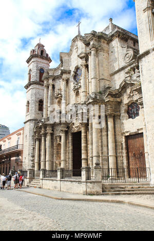 La Cathédrale de La Havane dans la Vieille Havane, Cuba Banque D'Images