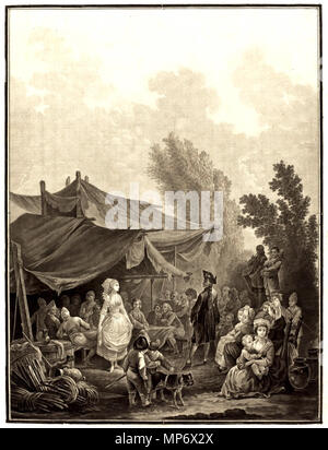 English : Noce de village anglais : Mariage Village . Anglais : Cette façon de lavage et la gravure, imprimé à l'encre noire par Descourtis après Nicolas-Antoine Taunay, dépeint un mariage village à la fin du xviiie siècle en France. . 1785. Anglais : Descourtis, Charles Melchior, 1753-1820 après Nicolas-Antoine Taunay Village 1236 C-M mariage Descourtis après N-A Taunay 1785 Banque D'Images