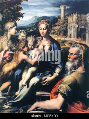 . Anglais : Madonna et l'enfant avec les Saints . circa 1530. Parmigianino (1503-1540) Nom de naissance Autres noms : Girolamo Francesco Maria Mazzola Description graphiste et peintre italien Date de naissance/Décès 11 Janvier 1503 24 août 1540 Lieu de naissance/décès Parme Parme bei Casalmaggiore, lieu de travail, Rom und Bologne Parme contrôle d'autorité : Q9348 : VIAF 17231857 ISNI : 0000 0001 2122 2460 ULAN : 500012615 RCAC : n79074516 36403327 961 ALN : WorldCat Parmigianino - la Vierge avec les saints - Web Gallery of Art B Banque D'Images