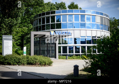 09 mai 2018, l'Allemagne, l'Ellwangen : Le siège du fabricant de la batterie Varta.c Photo : Sina Schuldt/dpa Banque D'Images