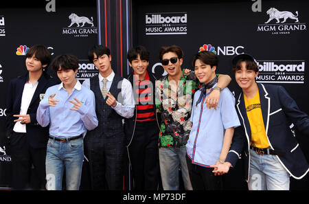 Las Vegas, USA. 20 mai 2018. V, SUGA, Jin, Jung Kook, RM, Jimin, j-l'espoir du BTS au Billboard Music Awards 2018 qui a eu lieu au MGM Grand Garden Arena de Las Vegas, USA le 20 mai 2018. Photo : Alamy/Hyperstar Live News Banque D'Images