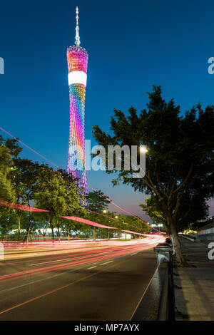 , Guangzh Guangzh, Chine. 21 mai, 2018. Guangzhou, Chine 21 mai 2018 : Le Canton Tower à Guangzhou, province du Guangdong en Chine du sud. Crédit : SIPA Asie/ZUMA/Alamy Fil Live News Banque D'Images