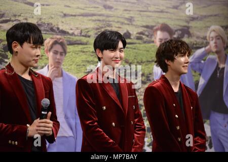 Séoul, Corée. 21 mai, 2018. T.E.N a assisté à la première conférence de presse à Séoul, Corée, le 21 mai 2018.(La Chine et la Corée à l'homme) Credit : TopPhoto/Alamy Live News Banque D'Images