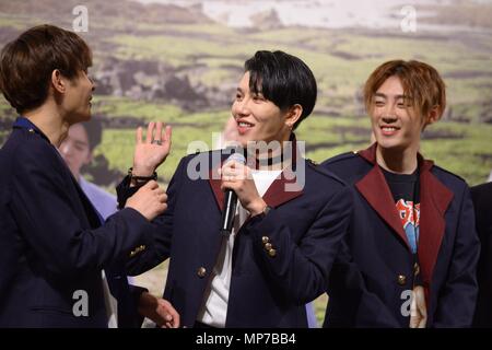 Séoul, Corée. 21 mai, 2018. T.E.N a assisté à la première conférence de presse à Séoul, Corée, le 21 mai 2018.(La Chine et la Corée à l'homme) Credit : TopPhoto/Alamy Live News Banque D'Images