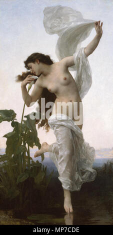 À l'aube. Anglais : Une huile sur toile peinture de la personnification de l'aube (l'heure du jour). . 1 août 2006. Birmingham Museum of Art 781 L'Aurore par William-Adolphe Bouguereau - BMA Banque D'Images