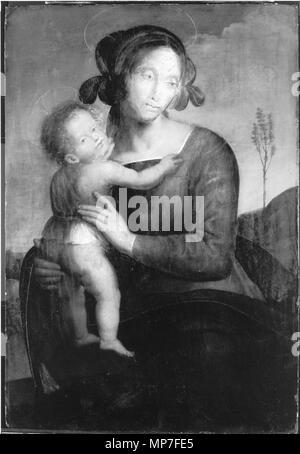 Vierge à l'enfant au début du 16e siècle. Italien (677) Ombrie - Vierge à l'enfant - Google Art Project Banque D'Images