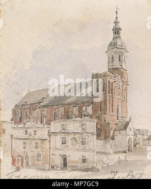 Troppau. Die Pfarrkirche à Troppau . 19e siècle. 681 Jacob Alt Pfarrkirche Troppau Banque D'Images