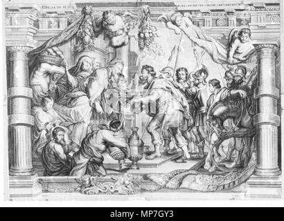 . Anglais : Abraham répond à Melchisédek, gravure par Jacob Neefs (Anvers 1610 - après 1660) Anvers après une tapisserie design par Peter Paul Rubens (ca. 1627). La gravure a été imprimé par Gilles Hendricx (d. 1677). Remarque : cette image porte un filigrane de l'Institut néerlandais de l'histoire de l'Art Deutsch : Begegnung mit Abrahams Melchisédech, Stich von Jacob Neefs (Antwerpen 1610 - nach 1660 ebenda) nach einem von Teppichentwurf Peter Paul Rubens (ca. 1627). Der Stich wurde von Gilles Hendricx (d. Gedruckt 1677). HINWEIS : dieses Bild hat ein Wasserzeichen des Institut néerlandais de l'histoire de l'Art . 31 Dece Banque D'Images