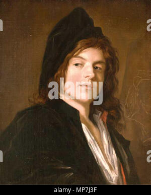 Portrait du peintre . Anglais : Portrait d'un artiste en noir le chapeau et manteau, comité permanent par un chevalet . après 1640. Disciple de Frans Hals (1582/1583-1666) Noms alternatifs Frans Franchoisz Hals peintre et dessinateur néerlandais Description Date de naissance/décès 1582 ou 1583 26 août 1666 Lieu de naissance/décès Anvers Haarlem période de travail entre 1603 et 1666 circa circa lieu d'Haarlem contrôle d'autorité : Q167654 : 100165653 VIAF ISNI : 0000 0001 1453 225X ULAN : 500027794 RCAC : n78091972 35164870 NLA : WorldCat et / ou Judith Leyster (1609-1660) Noms alternatifs Judit Banque D'Images