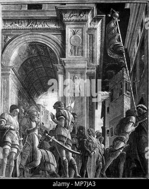 . Español : Santiago es conducido al suplicio . Entre 1450 et 1454. Andrea Mantegna (1431-1506), peintre et graveur italien Description Date de naissance/décès 1431 13 septembre 1506 Lieu de naissance/décès Isola di Carturo, partie de Piazzola sul Brenta Padoue, lieu de travail de Mantoue Mantoue contrôle d'autorité : Q5681 : VIAF 27084155 ISNI : 0000 0001 2125 1886 ULAN : 500004218 RCAC : n79040004 NLA : 35326758 849 WorldCat Ovetari Mantegna4 Banque D'Images