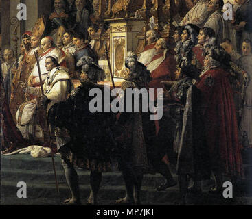 Consécration de l'Empereur Napoléon I (détail) entre 1805 et 1807. Jacques-Louis David 690 - Consécration de l'Empereur Napoléon I (détail) - WGA6089 Banque D'Images