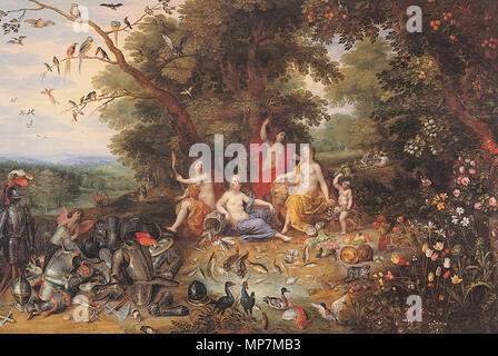 . Une allégorie des quatre éléments . vers 1630. Jan Brueghel le Jeune (1601-1678) Noms alternatifs Jan Bruegel (II), Jan Brueghel (II), Jan Brueghel le jeune peintre et dessinateur Flamand Description Date de naissance/décès 13 septembre 1601 (baptisé) 1er septembre 1678 Lieu de naissance/décès Anvers Anvers lieu d'Italie (1622-août 1625), Anvers (1625-1678) contrôle d'autorité : Q285933 : VIAF 42046414 ISNI : 0000 0000 8376 3302 ULAN : 500013747 RCAC : n85095027 : WGA, Jan Brueghel le Jeune WorldCat et d'Hendrick van Balen (1575-1632) Noms alternatifs Hendrik Banque D'Images