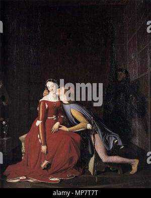 Paolo et Francesca en 1819. 709 Jean Auguste Dominique Ingres - Paolo et Francesca - WGA11844 Banque D'Images