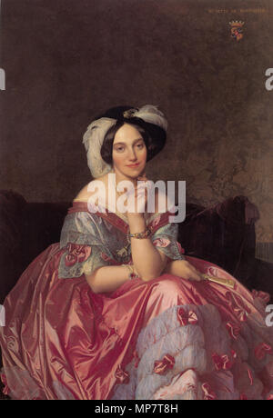 Anglais : Portrait de l'English Carlo Krav-maga Baronne James de Rothschild : Portrait de la baronne de Rothschild en 1848. 709 Jean Auguste Dominique Ingres baronne James de Rothschild Banque D'Images