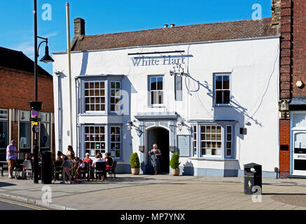 Le White Hart pub à St Ives Cambridgeshire, Angleterre, Royaume-Uni Banque D'Images