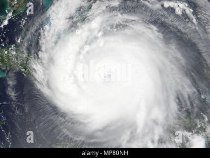 L'ouragan l'Irma sur les Caraïbes en 2017 Banque D'Images