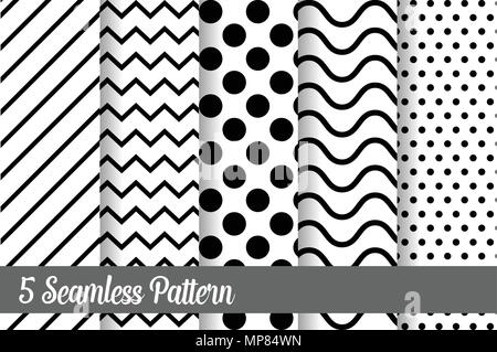 5 Noir et blanc motif transparent background illustration vecteur Illustration de Vecteur