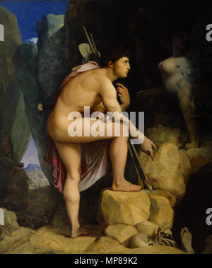 Jean-Auguste-Dominique Ingres (Français, 1780-1867). "Œdipe et le Sphinx,' 1864. huile sur toile. Walters Art Museum (37,9) : acquis par Henry Walters, 1908. 37,9712 Jean-Auguste-Dominique Ingres - Œdipe et le Sphinx - Walters 379 Banque D'Images