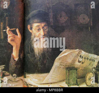 . Русский : Часовщик. 1914 Anglais : horloger, 1914 . 1914. Юрий Пэн 719 stylo-vie juive Minsk-8 Banque D'Images