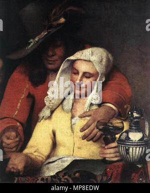 Anglais : Le Procuress (détail) 1656. 730 002 Détail 03 Johannes Vermeer Banque D'Images