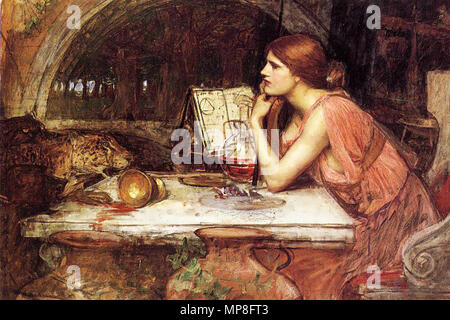 Español : Croquis de Circé entre 1911 et 1914. 735 John William Waterhouse - croquis de Circé, 1911-1914 Banque D'Images