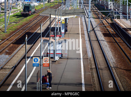 Skhodnya, Russie - Mai 09. En 2018. La gare de d'en haut Banque D'Images