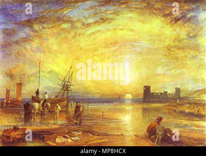 Château de silex 1838. 742 Joseph Mallord William Turner - Flint Castle Banque D'Images