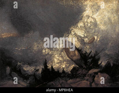 La chute d'une avalanche dans les Grisons, 1810. 742 Joseph Mallord William Turner - la chute d'une avalanche dans les Grisons - WGA23166 Banque D'Images