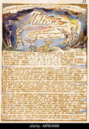 . Anglais : Milton un poème, copie D, objet 33 30 (Bentley, Erdman 30 [33], Keynes 30) . 26 mars 2007, 08:59:51. William Blake (1757-1827) Noms alternatifs W. Blake ; Uil'iam Bleik Description La peintre, poète, écrivain, théologien, collectionneur et graveur Date de naissance/décès 28 Novembre 1757 12 août 1827 Lieu de naissance/décès Broadwick Street London Charing Cross lieu de travail contrôle d'autorité : Q41513 : VIAF 54144439 ISNI : 0000 0001 2096 135X ULAN : 500012489 RCAC : n78095331 NLA : 35019221 Ce WorldCat est une fidèle reproduction photographique de deux dimensions, public Banque D'Images