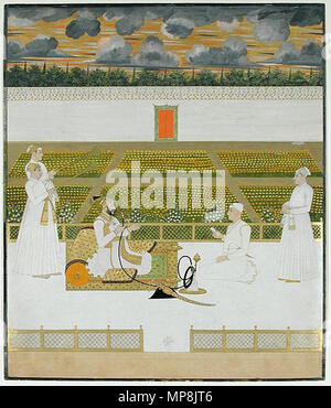 . Anglais : Date de création : ca. Affichage 1760 Dimensions : 13 po. x 11 7/32 3/32 in. (33,6 cm x 28,2 cm) de la ligne de crédit : Edwin Binney 3ème Numéro : 1990.428 Collection :  <a href ='http://www.sdmart.org/art/our-collection/asian-art' rel ='nofollow' >Les San Diego Museum of Art </a > . 27 juillet 2001, 11:27:20. Anglais : thesandiegomuseumofartcollection 896 Jaffar, Mir Nawab de Murshidabad, avec un courtier et les accompagnateurs (6124504029) Banque D'Images