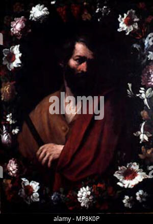 748 Juan de Valdés Leal - São Mateus com flores Banque D'Images