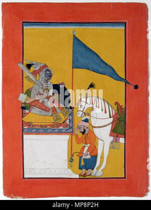 . Anglais : Titre de la Série : La chanson du pâtre ou sombre seigneur de nom : Gita Govinda Date de création : ca. Affichage 1730 Dimensions : 11 7/32 po. x 8 7/16 in. (28,5 cm x 21,4 cm) de la ligne de crédit : Edwin Binney 3ème Numéro : 1990.1073 Collection :  <a href ='http://www.sdmart.org/art/our-collection/asian-art' rel ='nofollow' >Les San Diego Museum of Art </a > . 27 juillet 2001, 16:05:35. Anglais : thesandiegomuseumofartcollection 755 Kalki Avatar de Vishnou (6125122898) Banque D'Images