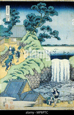 . Anglais : numéro d'Accession : 1957.191 Afficher Artiste : Katsushika Hokusai Afficher Titre : Les Chutes à Aoigaoka dans l'Est de la série Capital Titre : Une visite des chutes d'eau dans les provinces de nom : Shokoku taki say yes Date de création : 1832-1834 Hauteur : 15 1/8 po. Largeur : 10 3/8 in. Dimensions d'affichage : 15 1/8 po. x 10 3/8 in. (38,42 cm x 26,35 cm) Editeur : Nishimuraya Yohachi Ligne de crédit : legs de Mme Cora Burnett Timken : Copie de l'étiquette 'Los compradores de grabados durante los japoneses une preferan 1870 plasmaban 1890 obras que extranjeros, innovaciones y modernas dramticas historias heroicas utili Banque D'Images