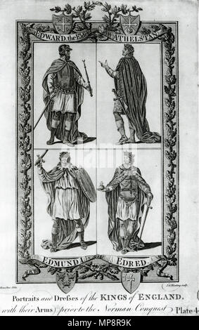 . Cette image PNG est une version miniature du fichier : Rois Édouard l'Ancien, Athelstan, Edumund et Edred.jpg. En général, la version miniature doit être utilisé pour afficher le fichier des communes, afin de réduire la taille de fichier d'images miniatures. Les éventuelles modifications à l'image doit être basée sur cette version PNG afin de prévenir la perte d'une génération, et les deux versions devraient être mises à jour. Voir ici pour plus d'informations. Deutsch | English | suomi | français | македонски | മലയാളം | português | русский |  +/- 18e siècle gravure du début des rois Anglais Édouard l'Ancien, Athelstan, Edumund, Banque D'Images