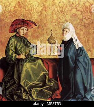 Le roi Salomon et la reine de Saba 1435. Konrad Witz 773 - Le roi Salomon et la reine de Saba - WGA25850 Banque D'Images