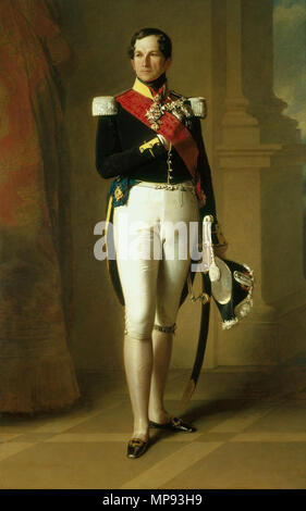 Anglais : portrait de Léopold Ier de Belgique (1790-1865) Nederlands : Léopold Ier de Belgique (1790-1865) 1846. 805 Léopold I Roi des Belges 407284 Banque D'Images