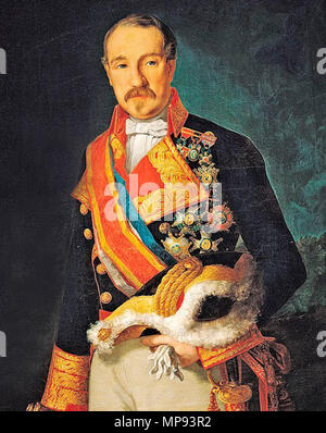 . Español : Retrato del general español, Leopoldo O'Donnell y Jorís (1809-1867) . 19e siècle. 805 Leopoldo O'Donnell y Jorris Banque D'Images