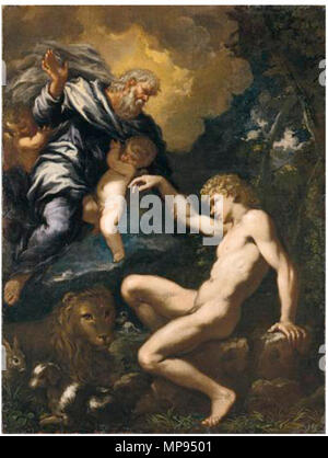 La création d'Adam entre vers 1645 et vers 1691. 810 Lieven Mehus - La création d'Adam Banque D'Images