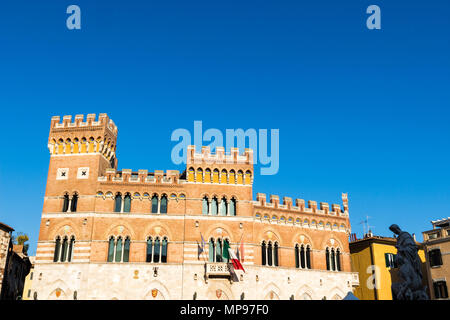 Palazzo Aldobrandeschi (Palazzo della Provincia) dans le centre-ville de Grosseto, Italie Banque D'Images